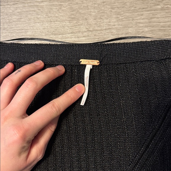 Free People Game On Cardigan — Black - Picture 9 of 9